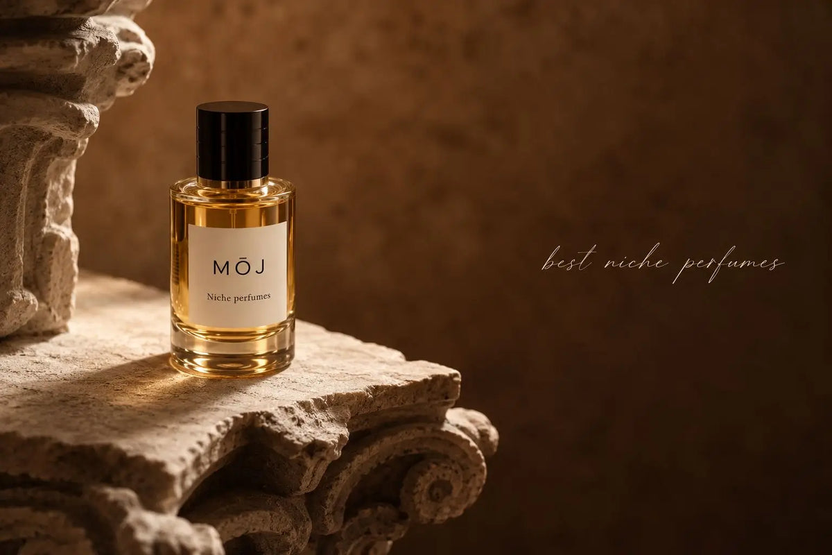 MOJ niche inspired perfume bottles including Baccarat Rouge and Hacivat