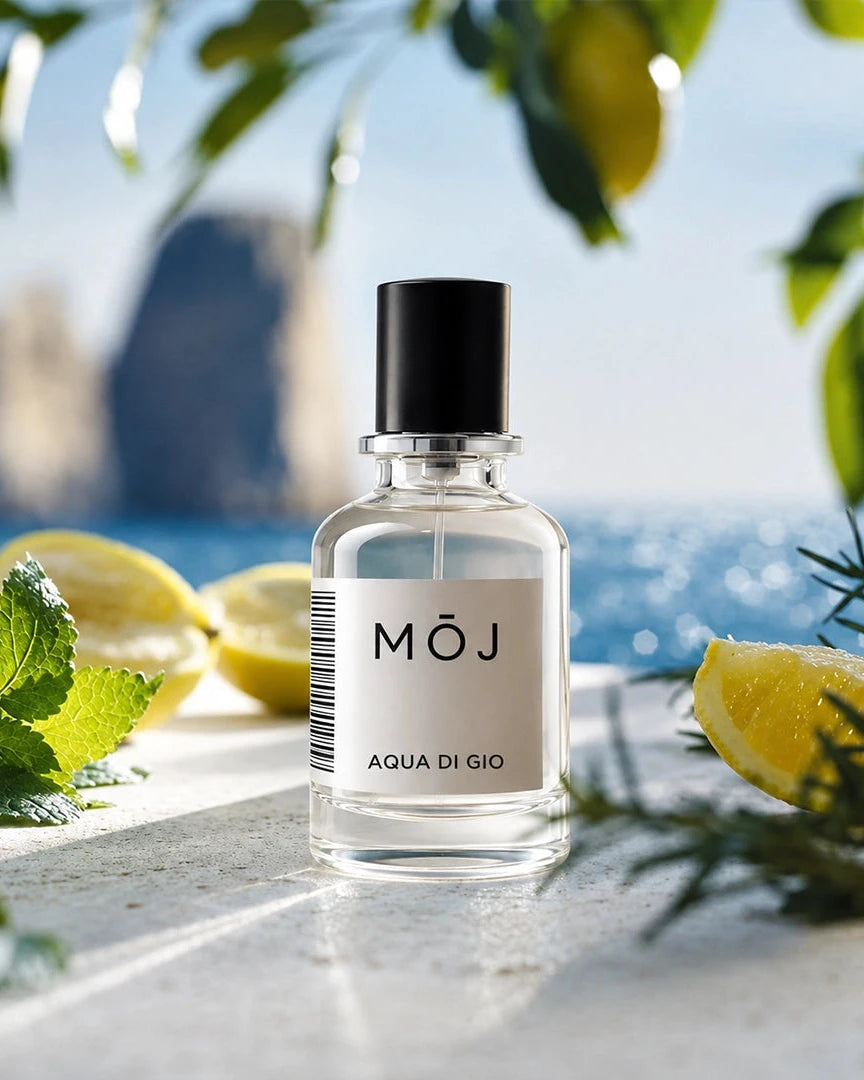 Aqua Di Gio by MOJ Perfumes creative poster