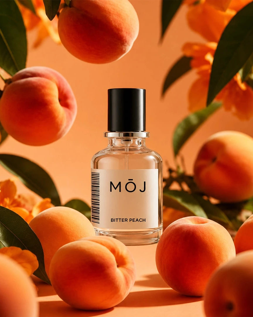 Bitter Peach by MOJ Perfumes creative poster