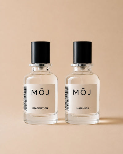 Imagination and Man Musk perfume duo by MOJ Perfumes