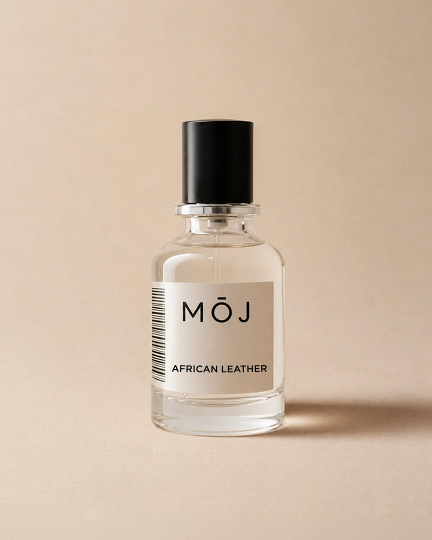 MOJ African Leather perfume bottle inspired by Memo Paris African Leather