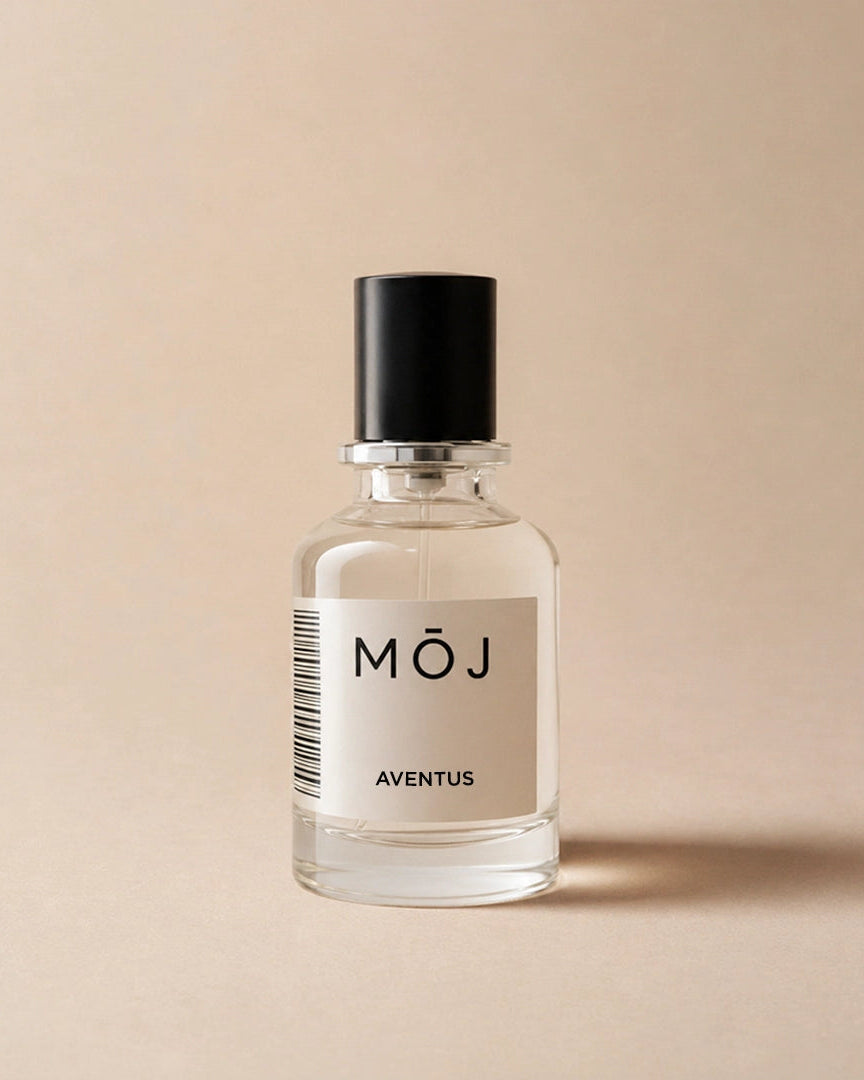 MOJ Aventus perfume bottle inspired by Creed Aventus