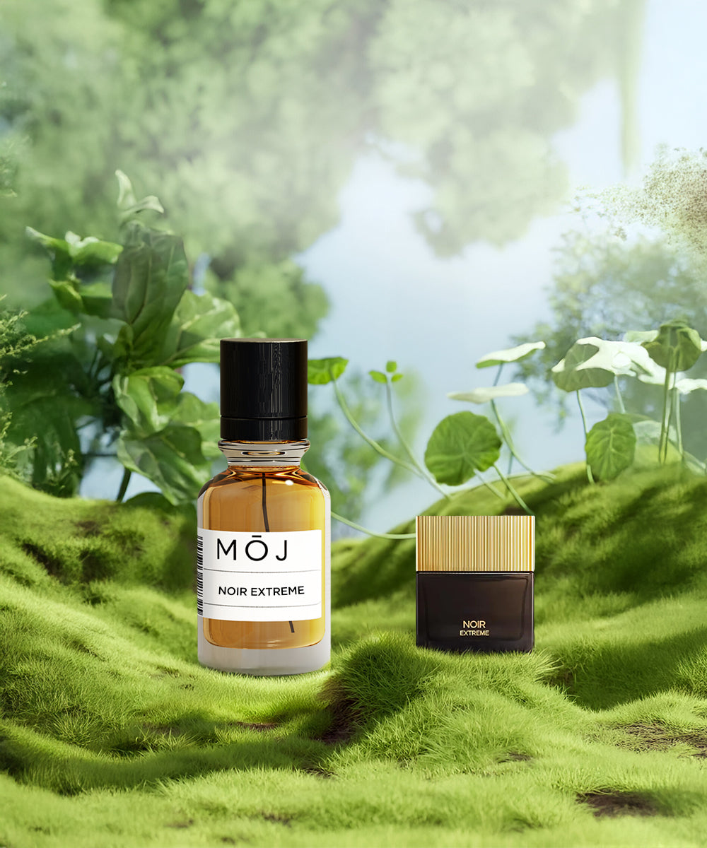 MOJ Noir Extreme perfume bottle inspired by Tom Ford Noir Extreme